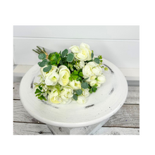 Load image into Gallery viewer, 13&quot; Cream Artificial Mini Ranunculus &amp; Blossom Flower Bundle - Elegant Home Decor - Artificial Flowers for Arrangements (5499-C)