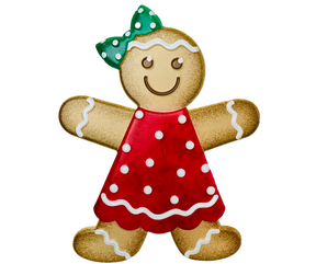 13" Metal Embossed Gingerbread Girl Sign – Festive Christmas Wall Decor | TCT Crafts -MD055524 Craig Bachman