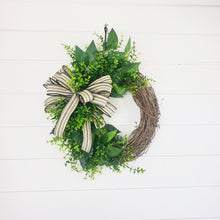 Load image into Gallery viewer, Farmhouse Everyday Grapevine Greenery Wreath - TCTCrafts
