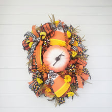 Load image into Gallery viewer, TCT1389-Large Halloween Candy Corn Pumpkin Wreath