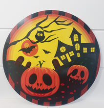 Load image into Gallery viewer, TCT1398-11.75&quot; Metal Halloween Haunted House Pumpkin Sign