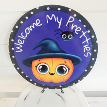 Load image into Gallery viewer, TCT1403-Cute Halloween Pumpkin Witch Sign