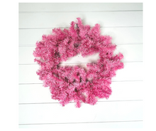 Load image into Gallery viewer, 24&quot; Artificial Pink Pine Wreath Base-Double Ring-84904WR24