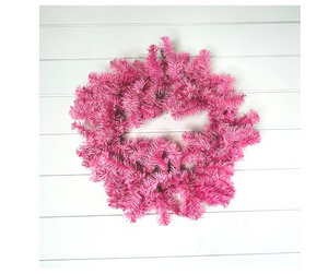 24" Artificial Pink Pine Wreath Base-Double Ring-84904WR24