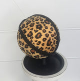 Exotic Elegance: 4-Inch Animal Print Fabric/Foam Ornament - Gold/Brown-(128892) TCT Crafts