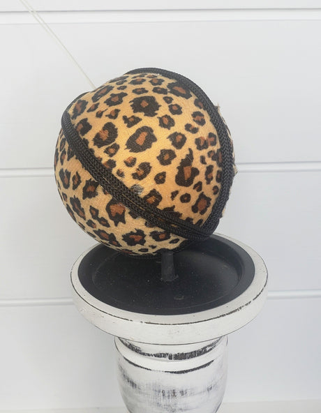 Exotic Elegance: 4-Inch Animal Print Fabric/Foam Ornament - Gold/Brown-(128892) TCT Crafts