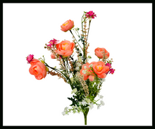 Load image into Gallery viewer, Ranunculus Filler Bush H21&quot; Pink &amp; Orange: A Beautiful and Versatile Accent for Your Home-63101PH