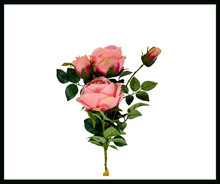 Load image into Gallery viewer, Elegant 34&quot; Artificial Rose Spray in Pink for Timeless Floral Arrangements-170346