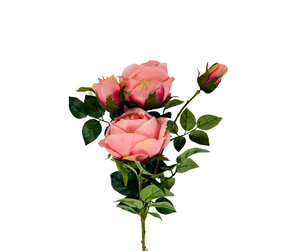 Elegant 34" Artificial Rose Spray in Pink for Timeless Floral Arrangements-170346