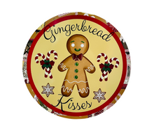 Load image into Gallery viewer, 11.75 inch Christmas Gingerbread Man round metal sign -TCT1554