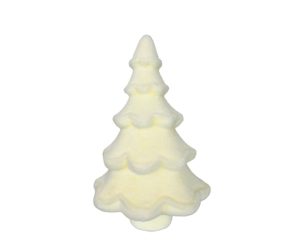 14x9" Flocked Colored Christmas Tree Decor in Red, Green, White, Black - Enhance Your Festive Home Atmosphere-XT859298 TCT Crafts