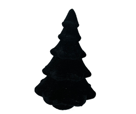 14x9" Flocked Colored Christmas Tree Decor in Red, Green, White, Black - Enhance Your Festive Home Atmosphere-XT859298 TCT Crafts