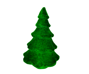 14x9" Flocked Colored Christmas Tree Decor in Red, Green, White, Black - Enhance Your Festive Home Atmosphere-XT859298