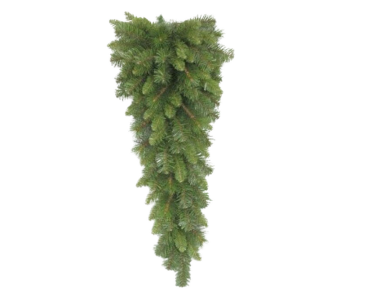 24" Artificial Pine Deluxe Teardrop Swag w/65 Tips (CVTD115) Sims Pottery