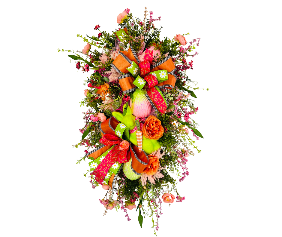 Designer Spring Easter Floral Door Swag-TCT1614 TCT Crafts