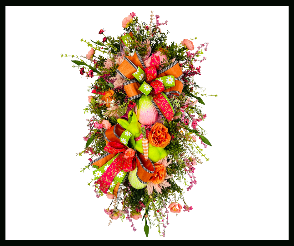 Designer Spring Easter Floral Door Swag-TCT1614 TCT Crafts