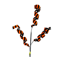 Load image into Gallery viewer, Spooky Fun: Halloween Double-Sided Polkadot Striped Frizzy Curly Pick/Spray-56534ORBK