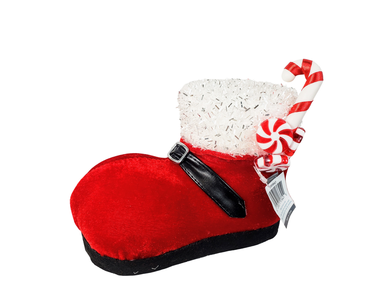 OR9847-7.5"Lx6"H Santa Boot Ornament/Decor Item - TCTCrafts