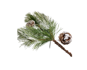 18" Artificial Winter Pine Spray - Long-Lasting Greenery for Wreaths, Arrangements, and Seasonal Decor-XX1578