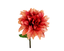 Load image into Gallery viewer, Vibrant Beauty: Artificial Coral Dahlia Stem (1 Stem, 16 Inches)-GG877COR