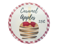 Load image into Gallery viewer, TCT1396-11.75&quot; Round Metal Fall Caramel Apples Sign