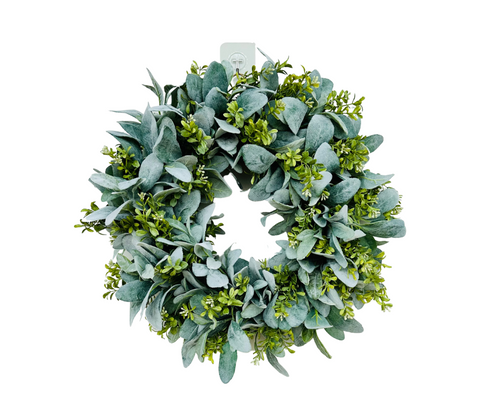 Everyday Lambs Ear Front Door Wreath-TCT1622