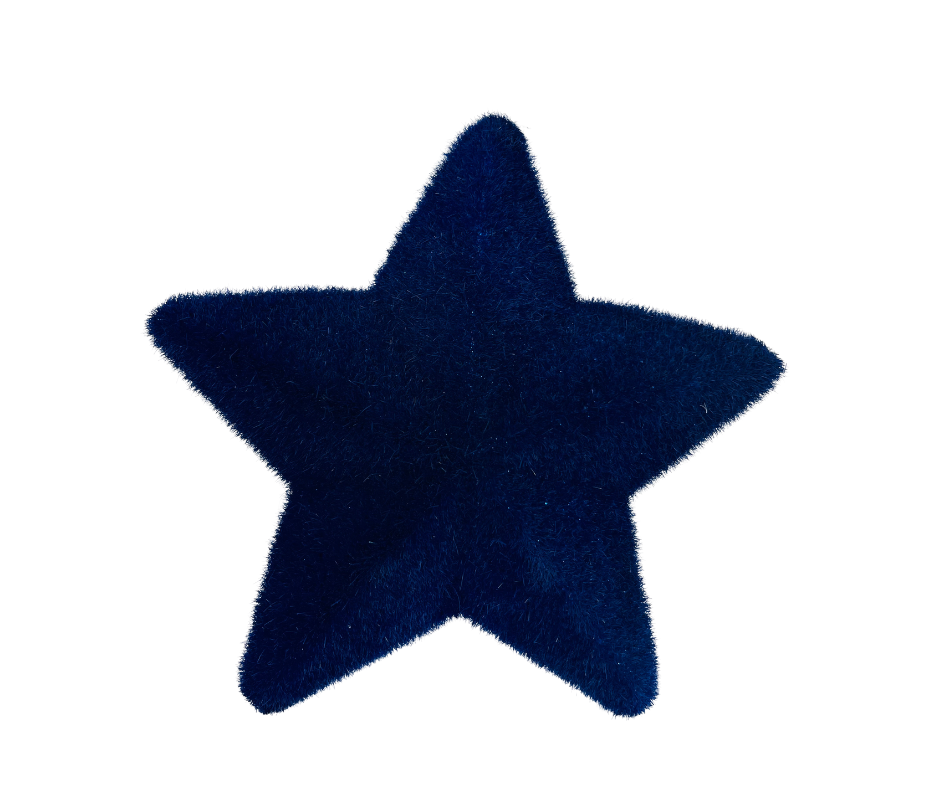9x9" Flocked Glitter Pointed Star Decor in Blue or Red - Sparkling Addition to Your Holiday Decor-HJ902119/HJ902124 TCT Crafts