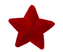 Load image into Gallery viewer, 9x9&quot; Flocked Glitter Pointed Star Decor in Blue or Red - Sparkling Addition to Your Holiday Decor-HJ902119/HJ902124