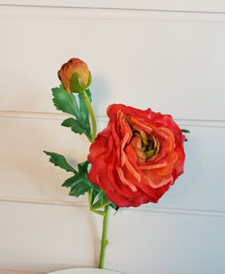 GA1231COR-Artificial Ranunculus Stem-Coral - TCTCrafts