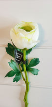 Load image into Gallery viewer, GA1422WHGR-Artificial Ranunculus Stem-White/Green - TCTCrafts