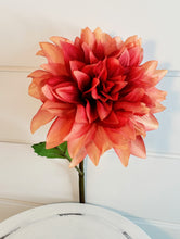 Load image into Gallery viewer, GG877COR-Artificial Dahlia Stem Spring Flower - Coral - TCTCrafts