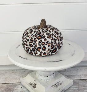 Leopard Print Foam Pumpkin: A Versatile Accent for Any Fall Decor-HA039627