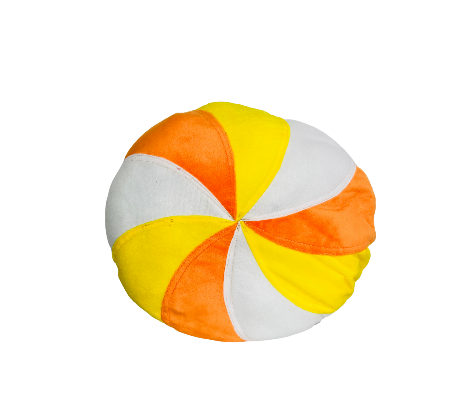 Sweet and Festive: Plush Candy Corn Peppermint Pillow/Wreath Attachment-56938YWORWT