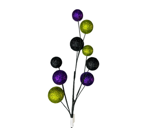 Sparkling 21" Glitter Ball Spray - Vibrant Lime Green, Black, and Purple-XS5739MH