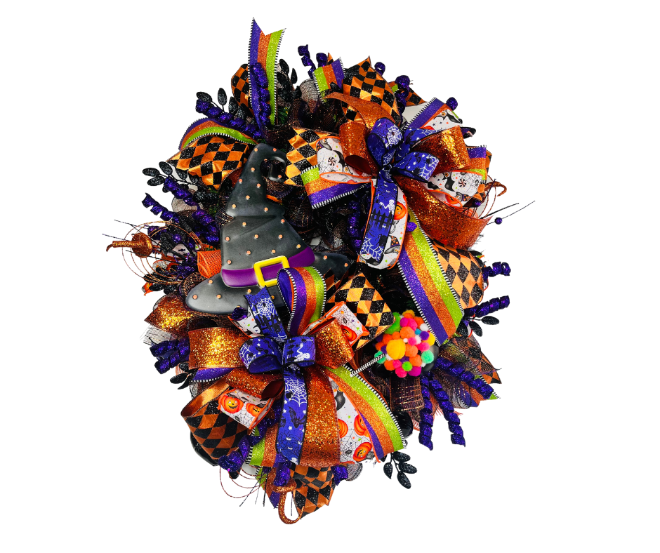 Large Halloween Witch Wreath-TCT1556
