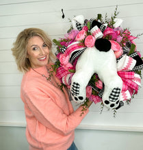Load image into Gallery viewer, Pink Easter Bunny Butt Wreath-TCT 1615