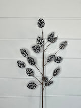 Elegant Frost: 32-Inch Snow Leopard Leaves Spray-(128705) TCT Crafts
