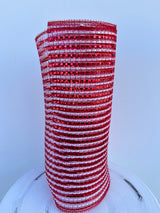 RE1342N5-10.25" x 10yd Wide Foil Mesh-Red/White Craig Bachman