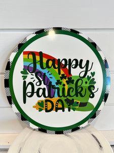 St.Patrick's Day Pot Of Gold round metal sign-TCT1462