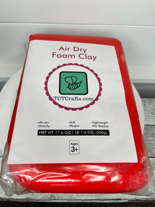 Red Air Dry Lightweight Foam Clay