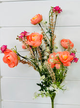 Load image into Gallery viewer, Ranunculus Filler Bush H21&quot; Pink &amp; Orange: A Beautiful and Versatile Accent for Your Home-63101PH