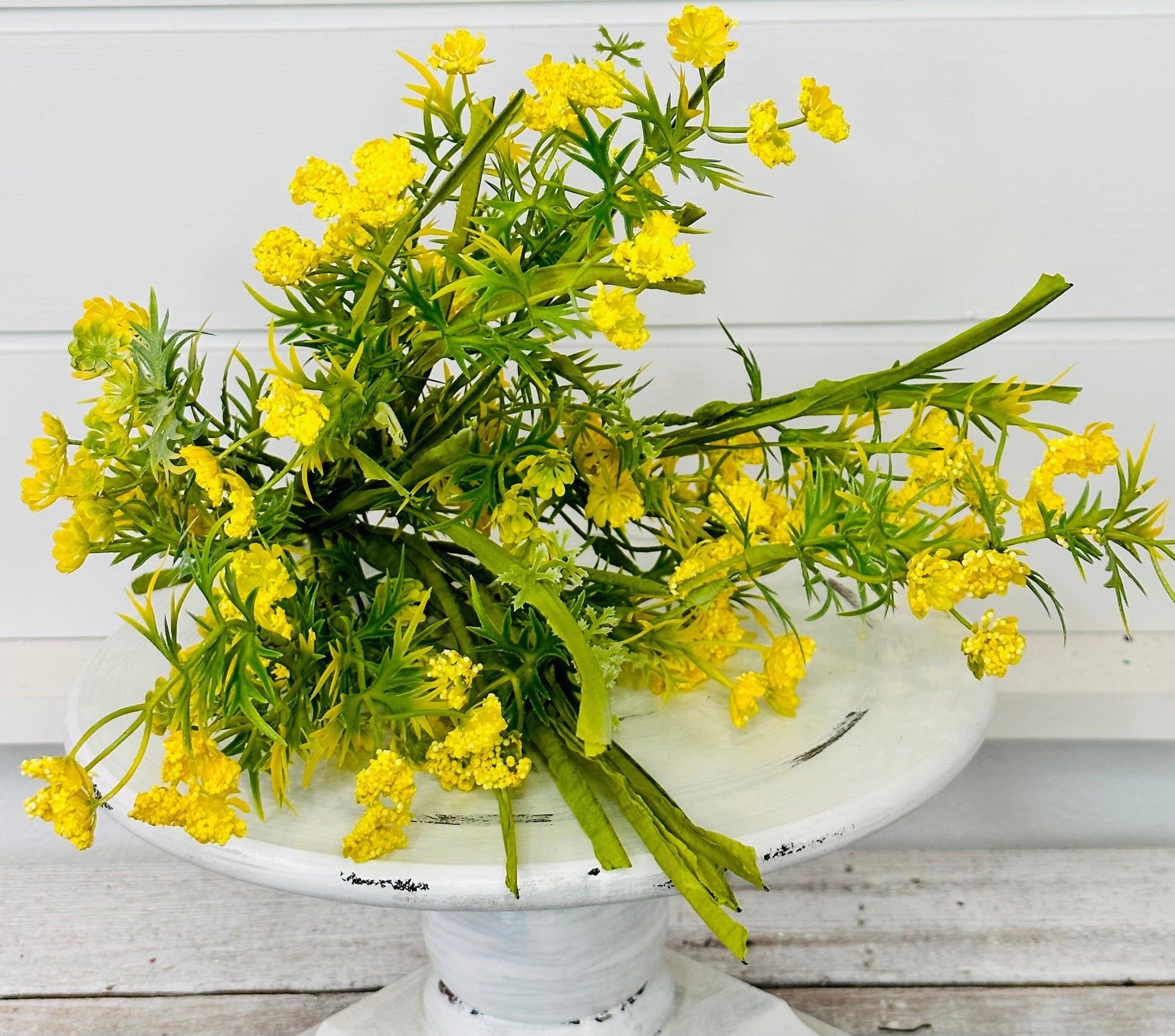 Vibrant and Lifelike: 21"H Artificial Yellow Sedum Filler Bush-63283YW TCT Crafts