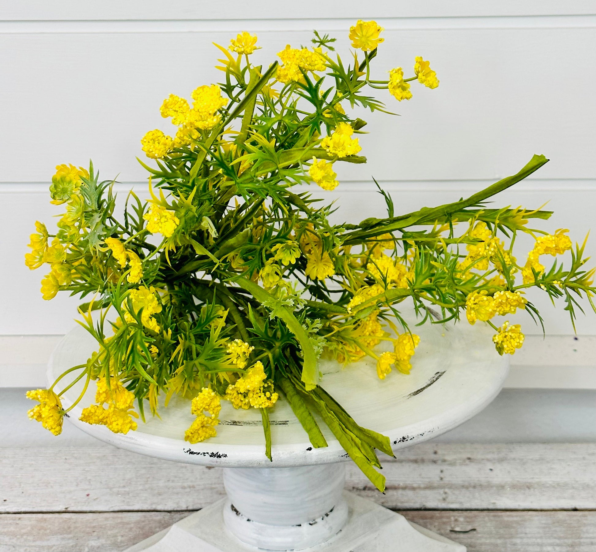 Vibrant and Lifelike: 21"H Artificial Yellow Sedum Filler Bush-63283YW TCT Crafts