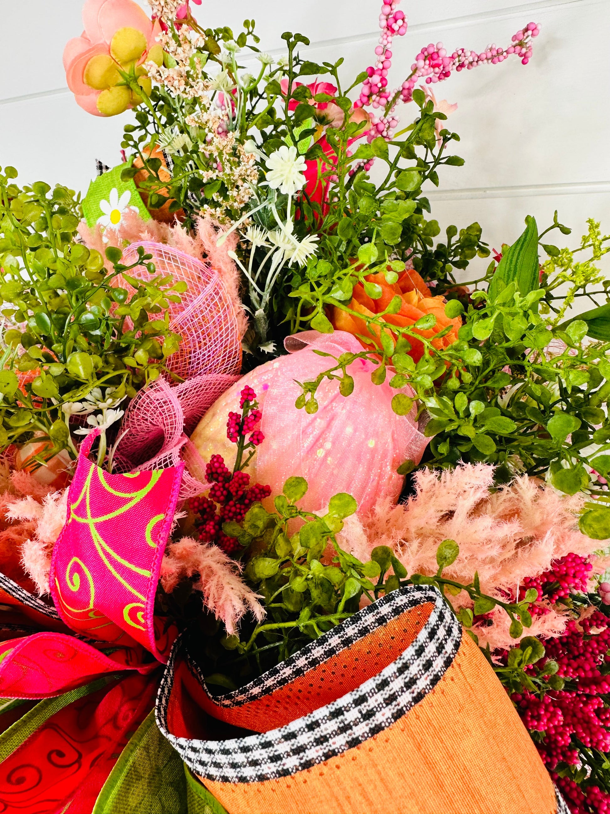 Designer Spring Easter Floral Door Swag-TCT1614 TCT Crafts