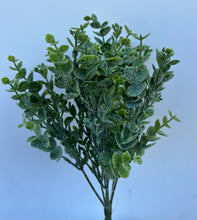 Load image into Gallery viewer, Frosty Elegance: 14&quot;L Artificial Icy Eucalyptus Bush - Green with a Touch of Frost-PF1657