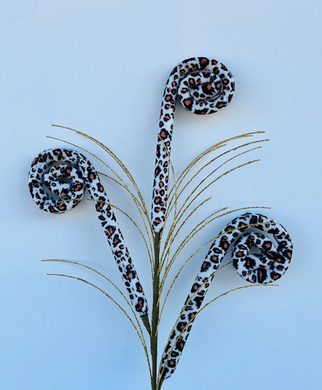 Wild and Chic: 31-Inch Leopard Print Tubing Coil Spray in Cream/Black/Brown/Gold-MN018208 TCT Crafts