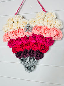 Valentine's Day Floral Rose Door Hanger -TCT1451