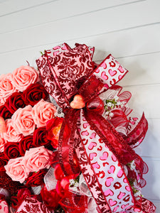 Red & Pink X-large Valentine's Day Heart wreath-TCT1459