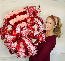 Load image into Gallery viewer, Red &amp; Pink X-large Valentine&#39;s Day Heart wreath-TCT1459