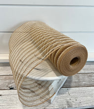 Load image into Gallery viewer, 10.5&quot;X10yd Poly/Faux Jute Mesh-Natural/Cream